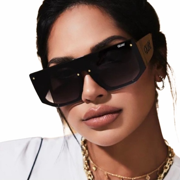 QUAY Fully Booked Sunglasses Black Smoke Green - Picture 5 of 10